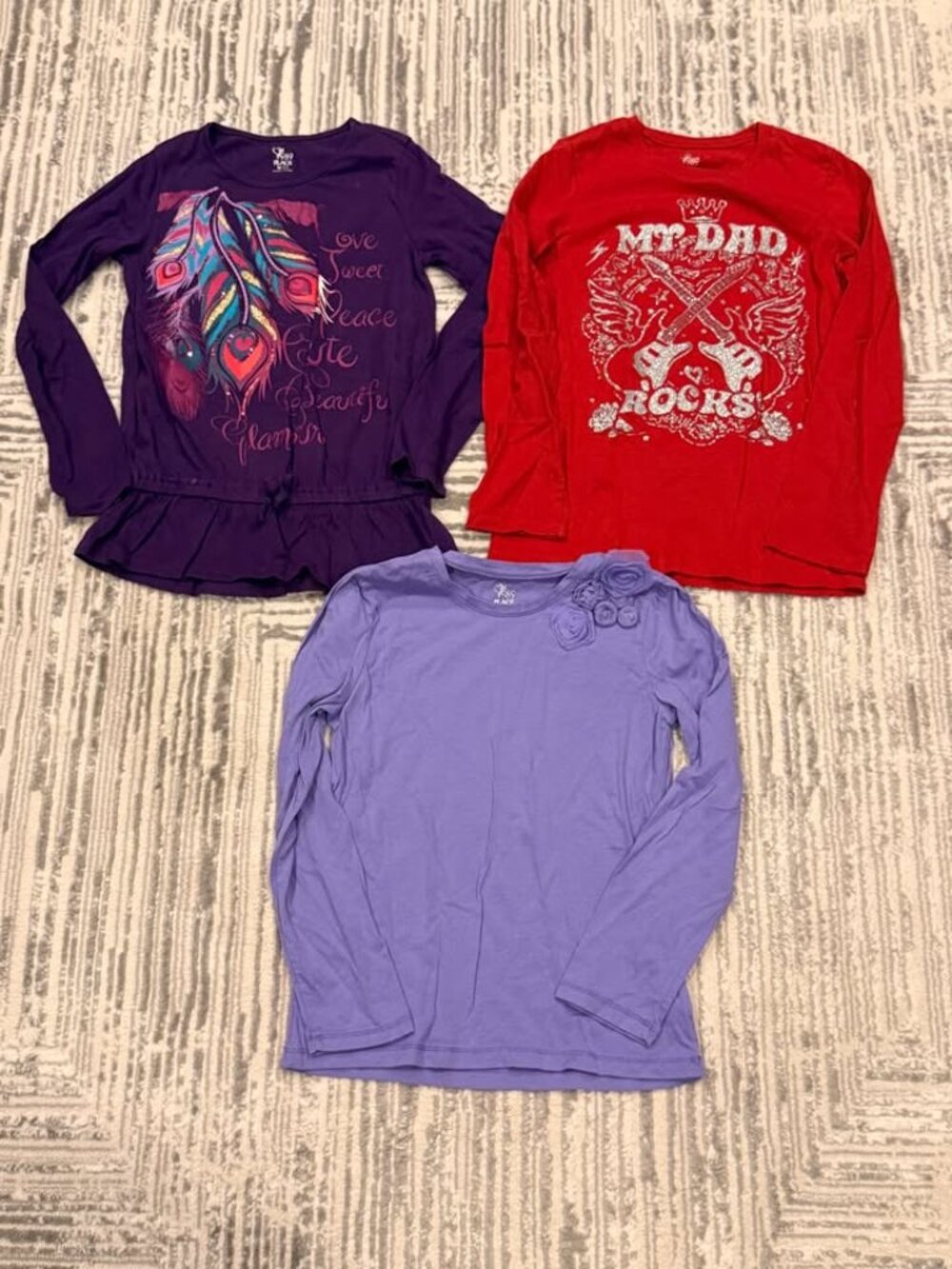 The Children's Place girls medium size 7/8 3-tops bundle